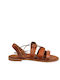 Ligglo Leather Lace-Up Women's Sandals Tabac Brown
