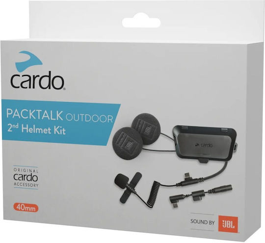 Cardo Packtalk Outdoor 2nd Helmet Kit Set Of Jbl Headphones And Motorcycle Intercom Microphone