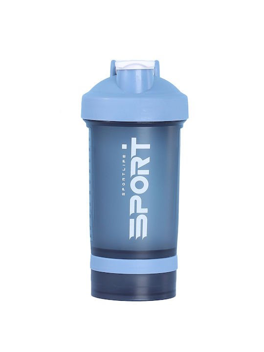 Tpster Plastic Protein Shaker 450ml Blue