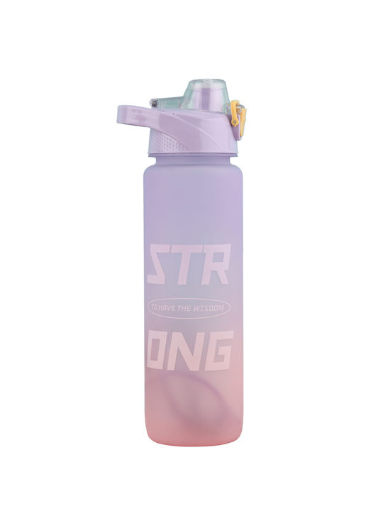 Tpster Παγούρι Πλαστικό 1000ml Μωβ