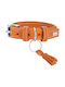 Hunter Ошийник за куче Кожа в Оранжев цвят Medium / Small 34 - 42см