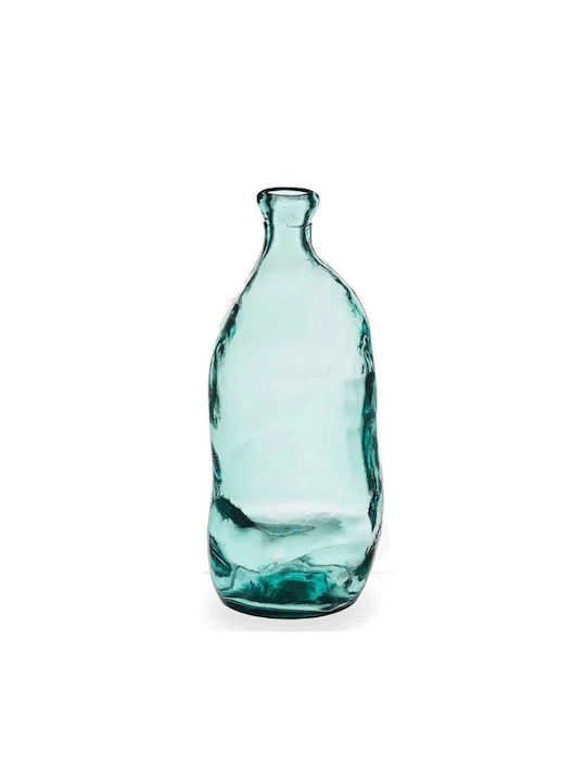 Atmosphera Vază Decorativă Sticlă Turcoaz 14x14x37cm 1buc