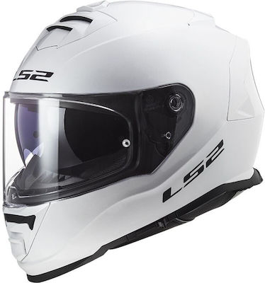 LS2 FF800 Storm II Full Face Helmet with Pinlock and Sun Visor ECE 22.06 1530gr Solid Gloss White