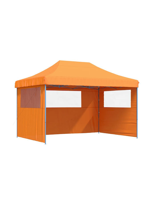 vidaXL Faltbarer Pavillon Garten Orange 4.1x2.79m