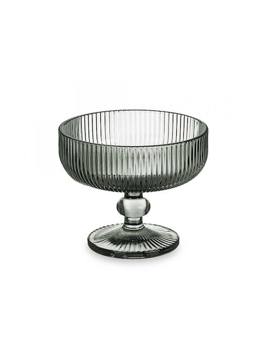 Atmosphera Ice Cream Serving Bowl Round Glass Green with Diameter 12cm