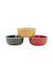 Marva Serving Bowl Round Ceramic Yellow with Diameter 15cm