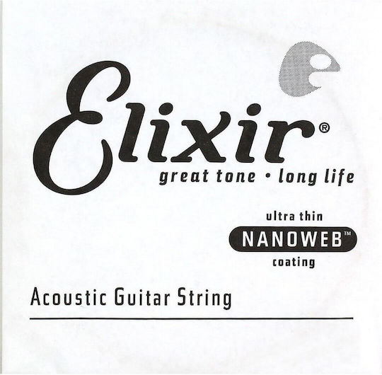 Elixir Nanoweb 80/20 Single Bronze Acoustic Guitar String