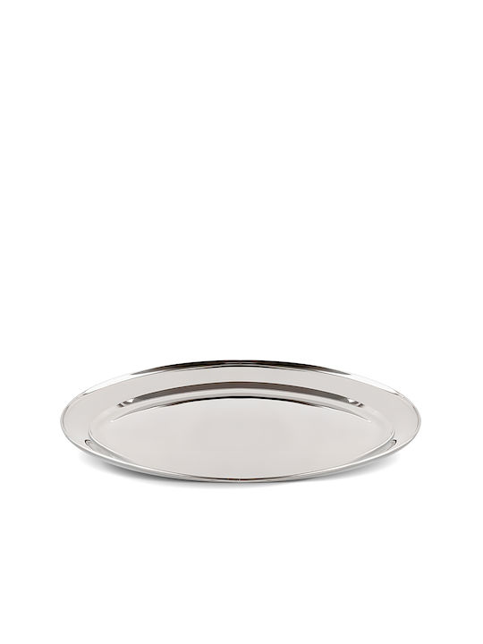 Bruno Servierplatte Oval Rostfreier Stahl Silber 34.5x21.5cm 1Stück