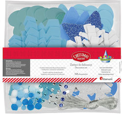 Titanum Pom Pom de Artizanat Blue Set 398buc