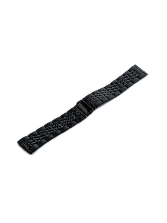 Bisset Metallic Bracelet Black 20mm