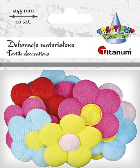 Titanum Dekorative Blume für DIY-Bastelprojekte 10Stück 4.5x4.5cm.