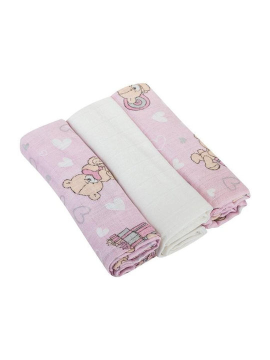 Bomimi Chiffon Burp Cloths Pink