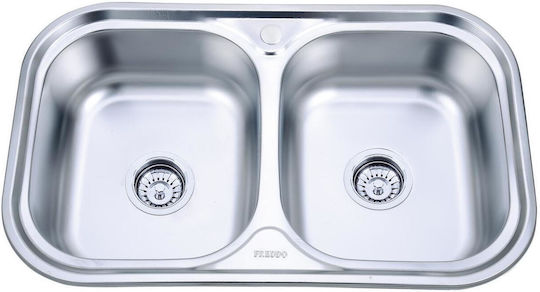 Freddo Sn9031 Chiuvetă De Bucătărie Drop-In Inox L80xL40cm Argintie