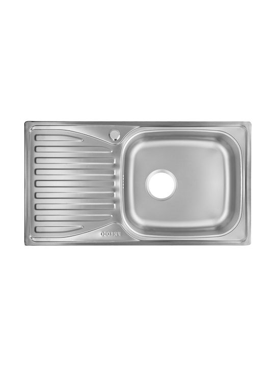 Freddo Ένθετος Νεροχύτης Δεξιός Inox Μ43.5xΠ76cm Γκρι
