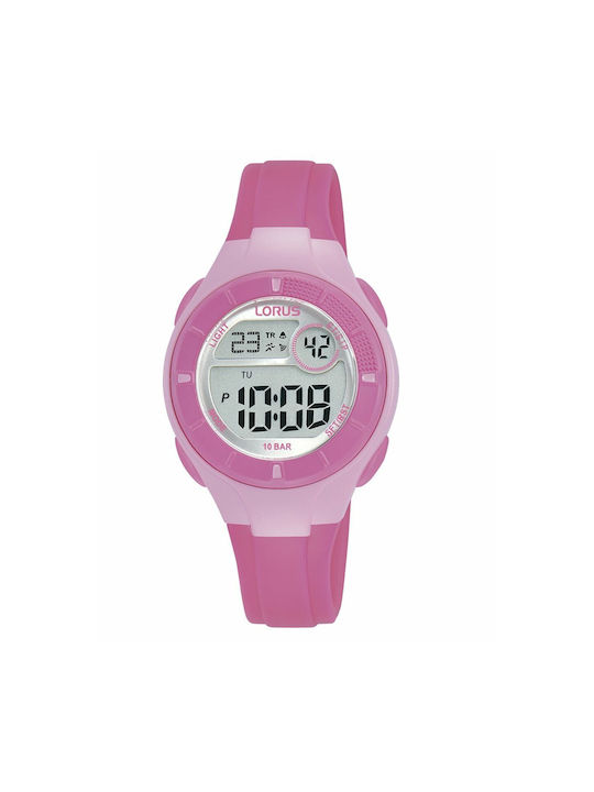 Lorus Watch with Pink Rubber Strap