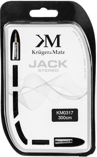 Kruger & Matz HDMI-Kabel männlich - HDMI-Stecker männlich 3m Silber