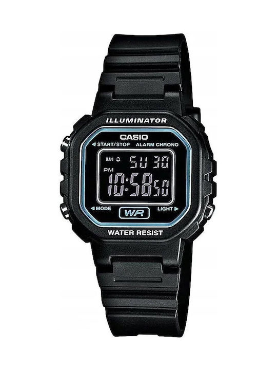 Casio Watch with Black Rubber Strap