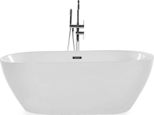 Beliani Freestanding Acrylic Bathtub 160x75cm Beliani Freestanding Acrylic Bathtub 160x75cm