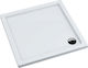Square Porcelain Shower White Slim 80x80cm