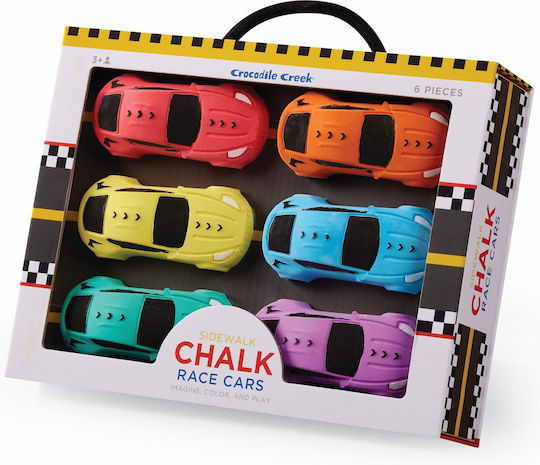 Crocodile Creek Σετ 6 Κιμωλίες Race Cars