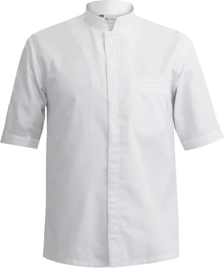Clement Design Mantel Koch Unisex Weiß mit Kurzärmelig Mantova