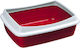 Ferplast Nip Plus Katzenbecken Rot L47 x B36 x H15.5cm