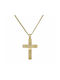 Men's Gold Cross 14K with Chain Αντρικός