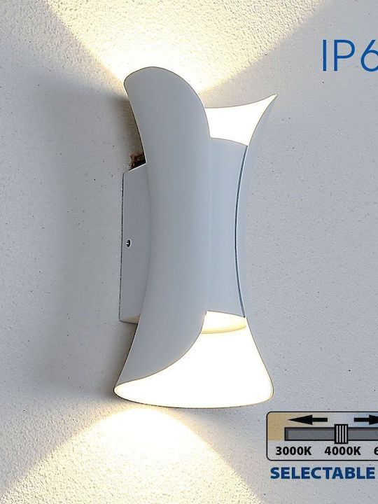 Vivalux Επιτοίχιο Εξωτερικό Φωτιστικό LED IP65 10W με Ρυθμιζόμενο Λευκό Φως 10x20x8εκ.