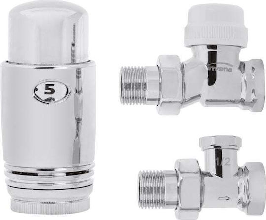 Invena Manual Thermostatic Radiator Valve for Radiator Body 1pcs