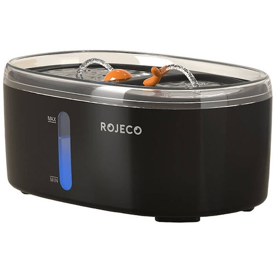 Rojeco RYSJ-09 Αυτόματη Πλαστική Ποτίστρα / Συντριβάνι για Σκύλο & Γάτα 2x 2.5lt σε Μαύρο Χρώμα