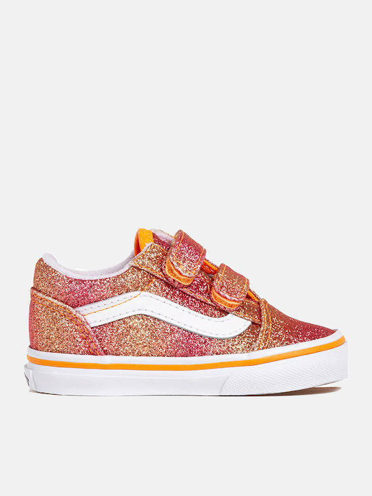 Uy Old Skool V Kids Sneakers with Scratch Orange
