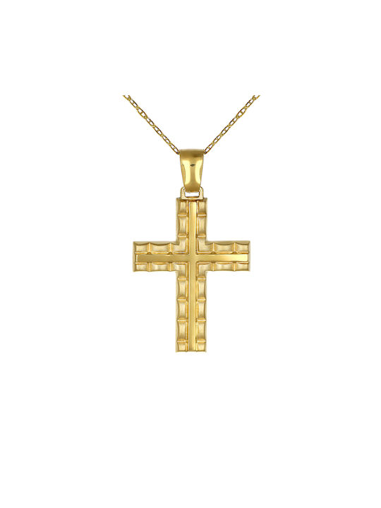 Herren Gold Kreuz 14K