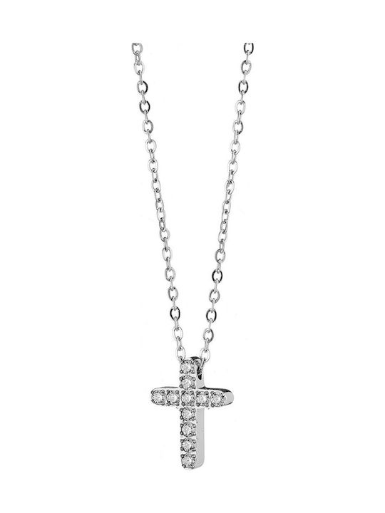 Art Collection Women's Cross from Steel with Chain