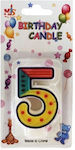 Νο.5 Birthday Candle Number Multicolored 12pcs (Μiscellaneous Designs/Colors) 8fc50f0bd4d5