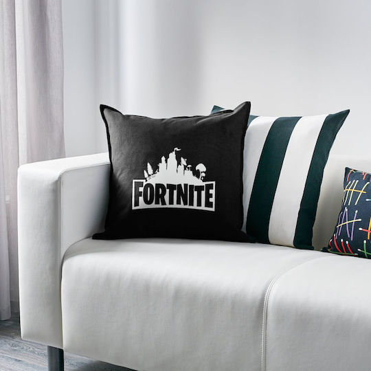 Pernă pentru canapea Fortnite neagră 100% bumbac umplutură inclusă 50x50cm Pernă pentru canapea Fortnite neagră 100% bumbac umplutură inclusă 50x50cm