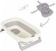 Cangaroo Foldable Baby Bath with Thermometer Gray