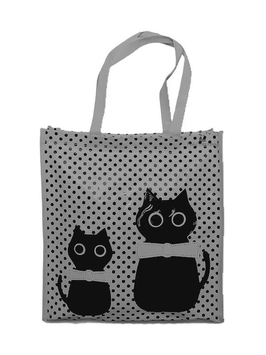 Πλαστική Τσάντα για Ψώνια σε Γκρι χρώμα