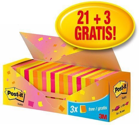 Post-it Note Pads in Cube 7.6x7.6pcs Set of 24pcs