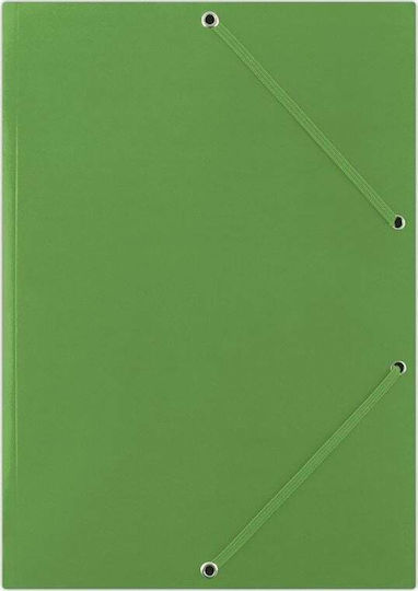 Donau Folder with Rubber Band and Ears for Paper A4 Green