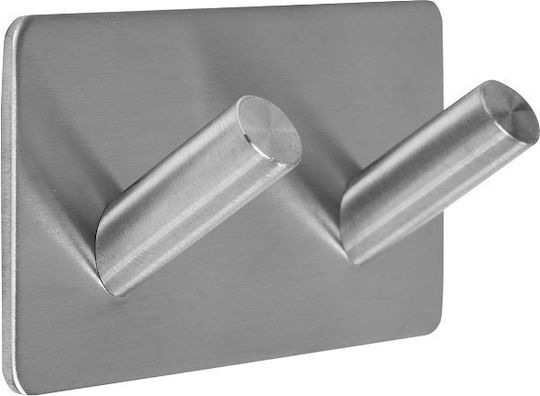 Fala Haken Badezimmer Doppelt Schrauben ​45x4.5cm Silber
