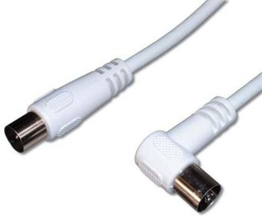 PremiumCord Antenna Cable Coax male - Coax female White 2m (KTMF02u) 1pcs
