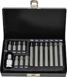 AWTools Σετ 15 Μύτες Κατσαβιδιού Torx