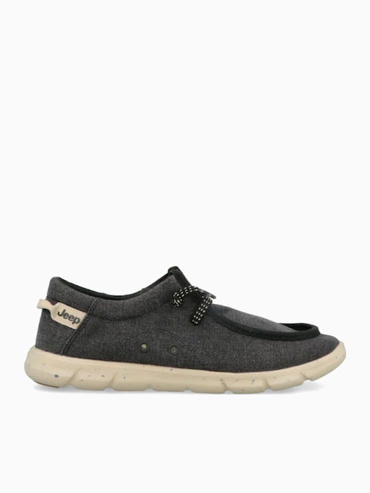 Jeep Footwear Γυναικεία Μοκασίνια σε Μαύρο Χρώμα