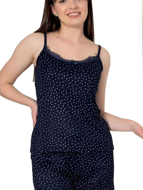 SNC Homewear Summer Women's Pyjama Set Navy Blue