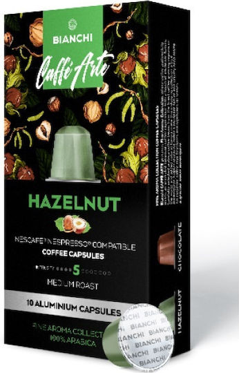 Bianchi Coffee Capsule Espresso Hazelnut Alune de padure Compatibile cu Mașina Nespresso 10capace