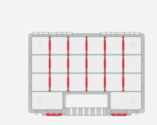 Prosperplast Tool Case Plastic Dimensions: W34.4xD24.9xH5cm