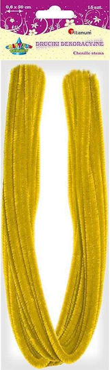 Titanum Pipe Cleaners 15pcs in Yellow Color