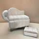 Olia Home Кръщелен куфар от велур 55x58x38εκ.