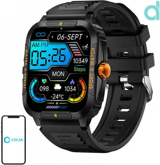 Colmi P76 Smartwatch Cu Palarograf Negru Și Portocaliu Large
