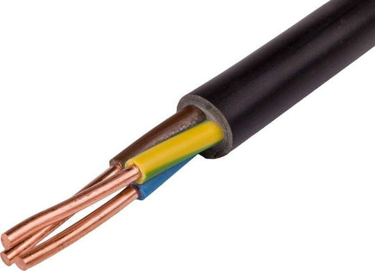 Power Cord with Diameter 1x25mm² in Black Color 1m 1pcs